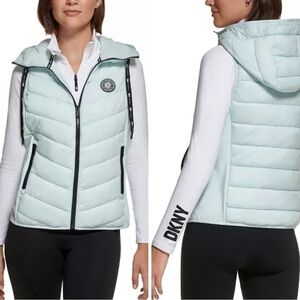 DKNY Women's Hooded Puffer Vest